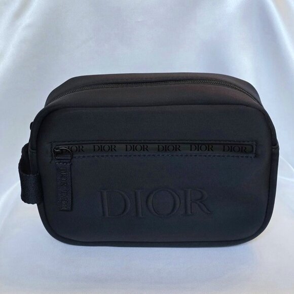 DIOR Sauvage Men's Navy Blue Toiletry Accessories Bag Tote Pouch Brand New - Picture 6 of 10